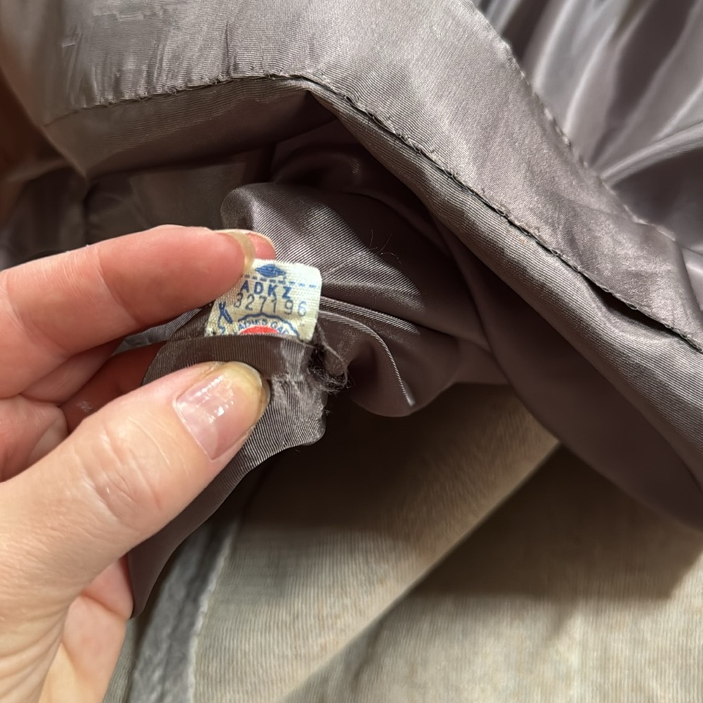 1960’s ILGWU Wool Italian Car Coat by Arlette Double Breasted Herringbone tweed - Picture 13 of 16